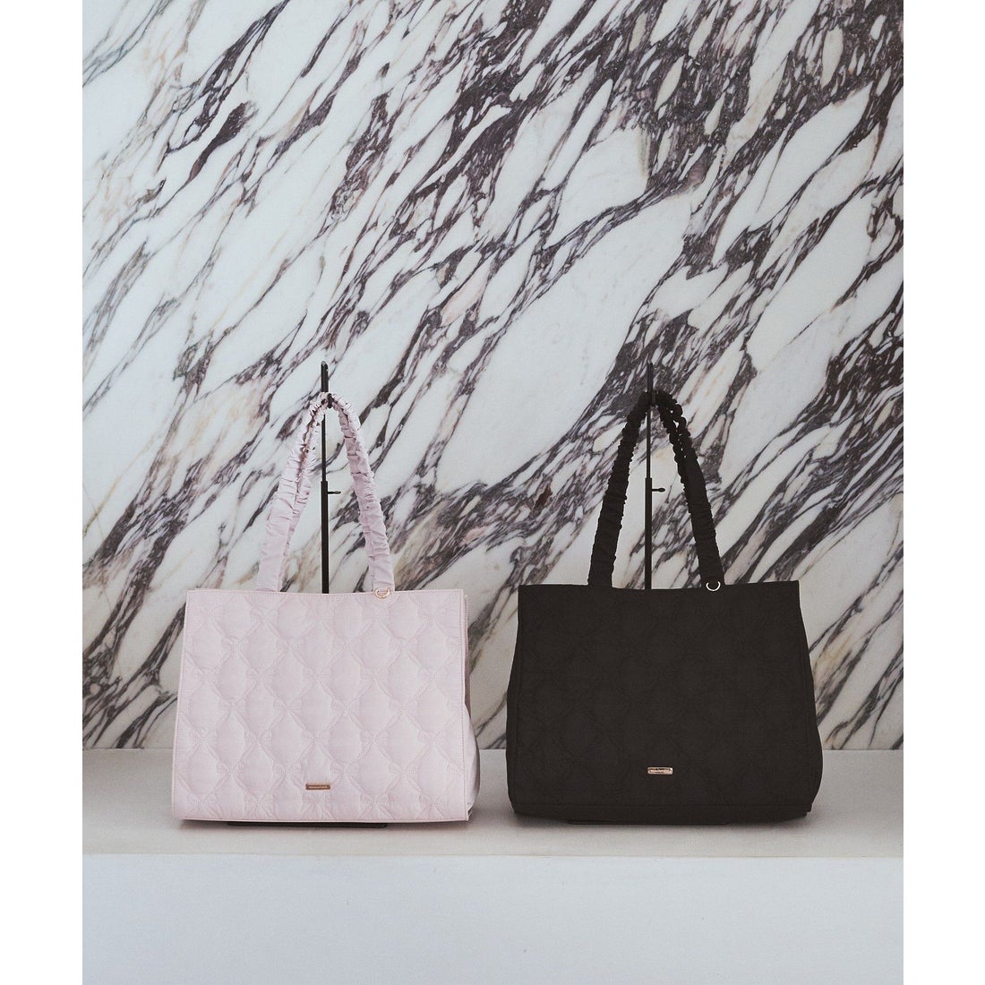 メゾン ド フルール Maison de FLEUR リボンキルティングトートバッグ 