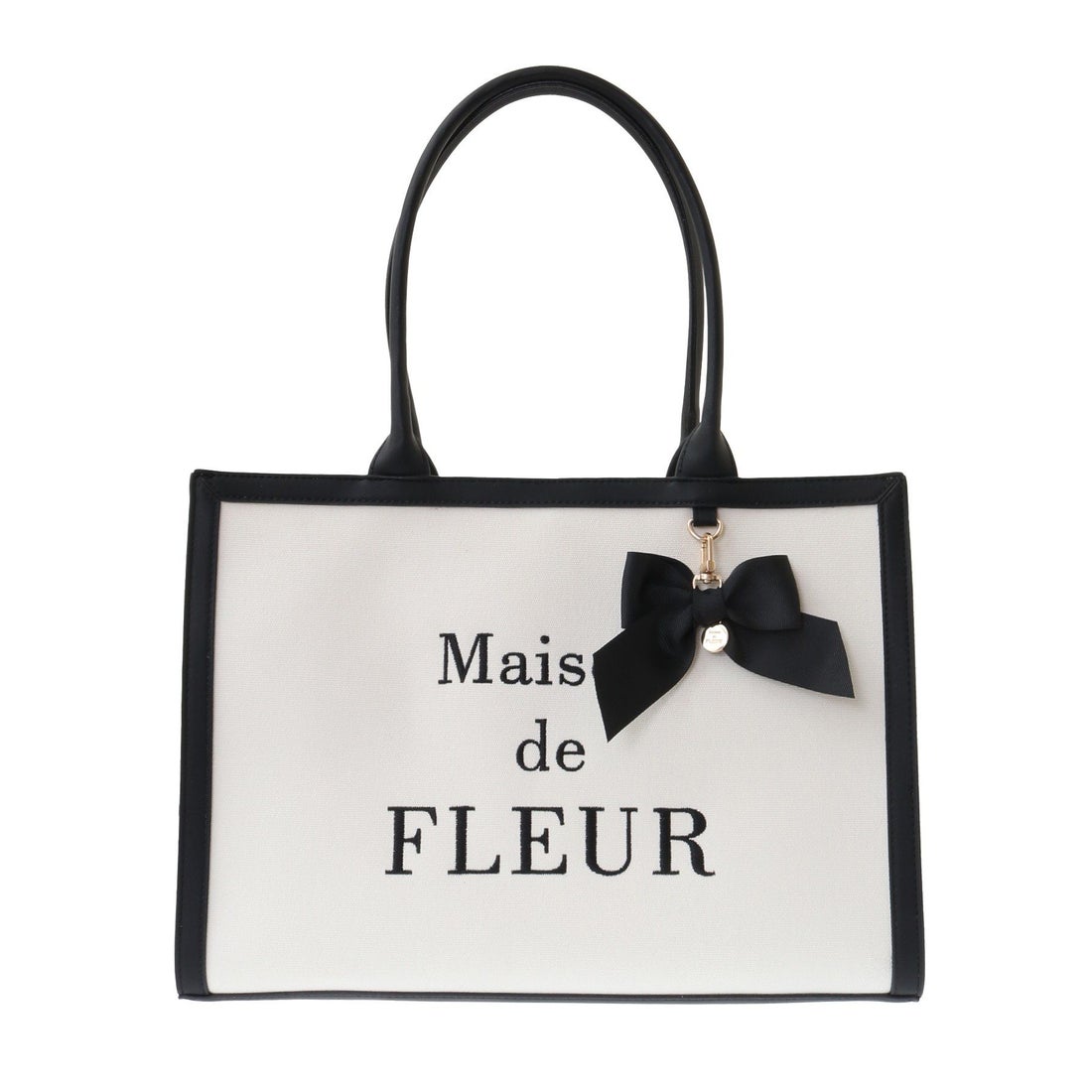 メゾン ド フルール Maison de FLEUR ロゴ刺繍キャンバストートバッグ 