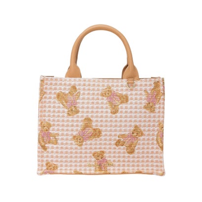メゾン ド フルール Maison de FLEUR FLEUR TEDDYゴブランスクエアトート （ライトブラウン）｜詳細画像