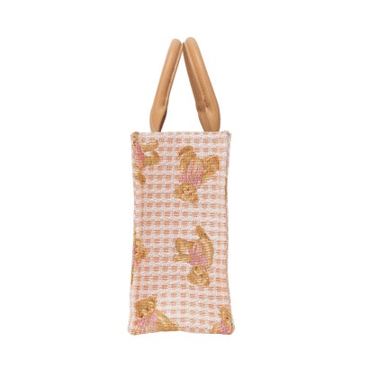 メゾン ド フルール Maison de FLEUR FLEUR TEDDYゴブランスクエアトート （ライトブラウン）｜詳細画像