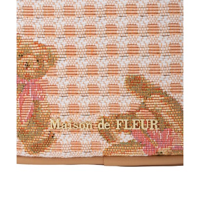メゾン ド フルール Maison de FLEUR FLEUR TEDDYゴブランポーチ （ライトブラウン）｜詳細画像