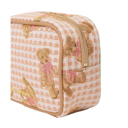 メゾン ド フルール Maison de FLEUR FLEUR TEDDYゴブランポーチ （ライトブラウン）｜詳細画像