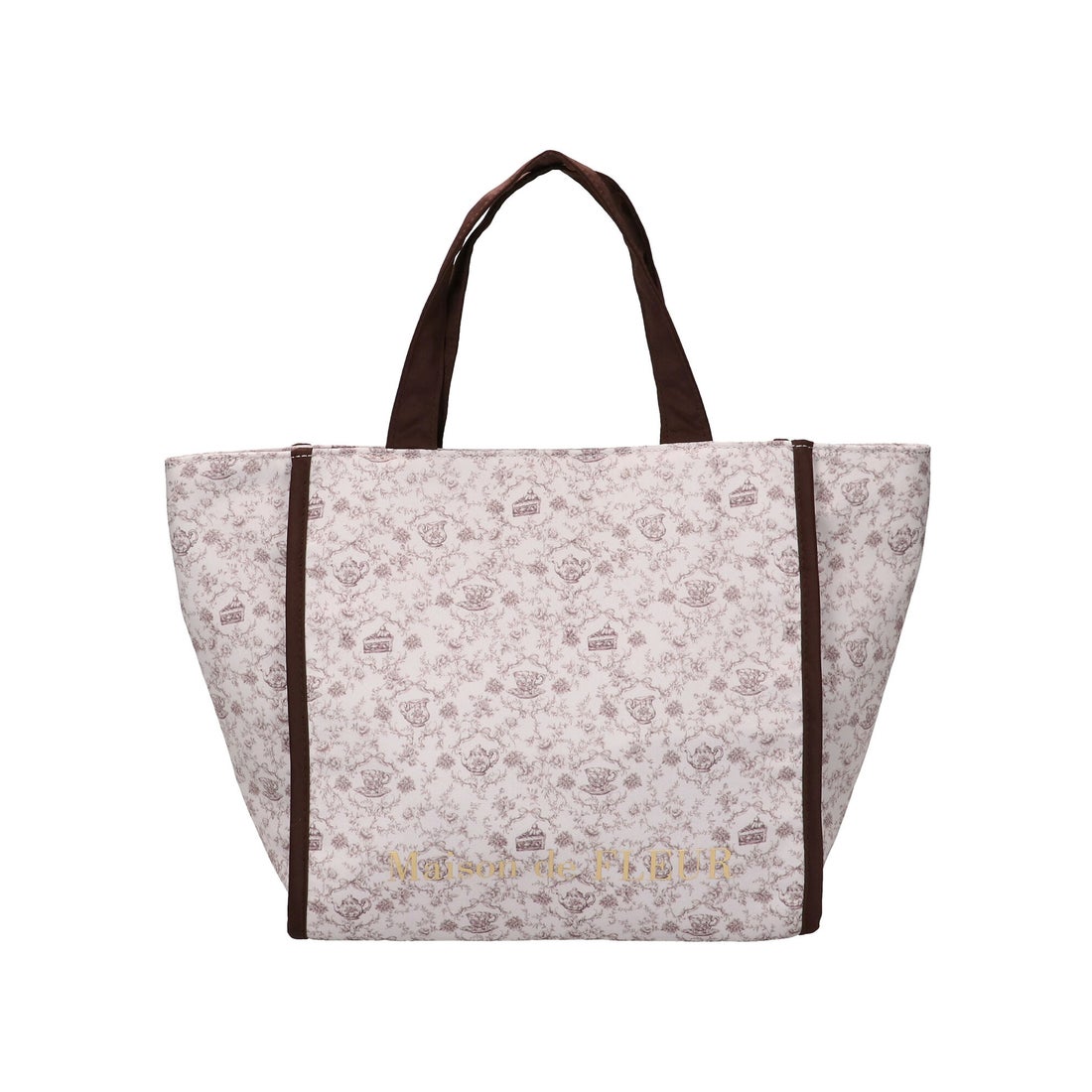 ハンドメイド＊トワルドジュイ×牛革ソフトシュリンク＊トートバッグ メゾン ド フルール Maison de FLEUR トワルドジュイSトートバッグ