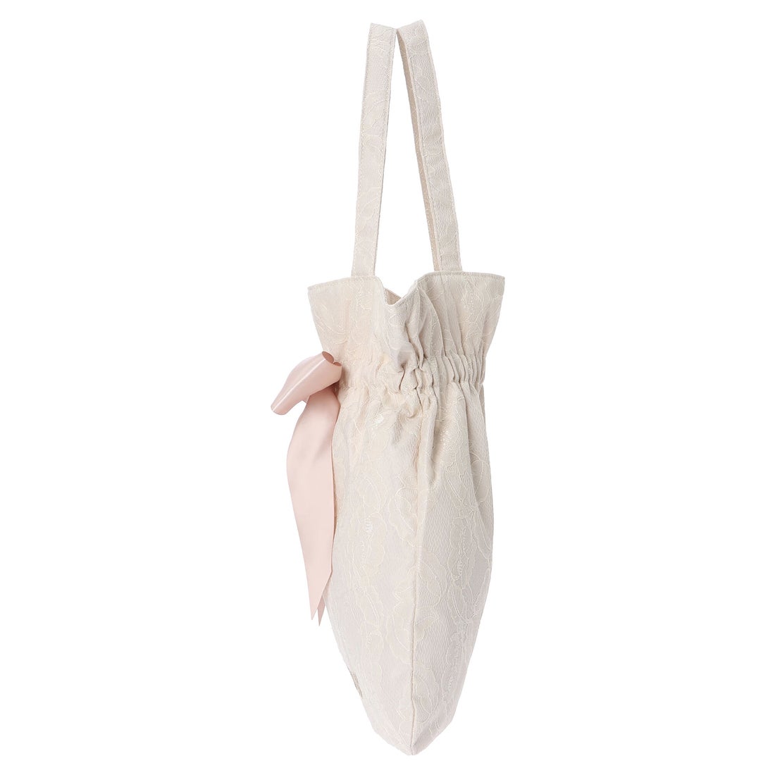 メゾン ド フルール Maison de FLEUR レースリボントートバッグ