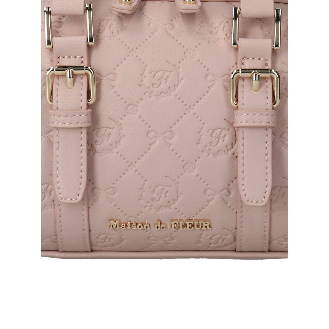 メゾン ド フルール Maison de FLEUR モノグラムベルトボストンSバッグ 