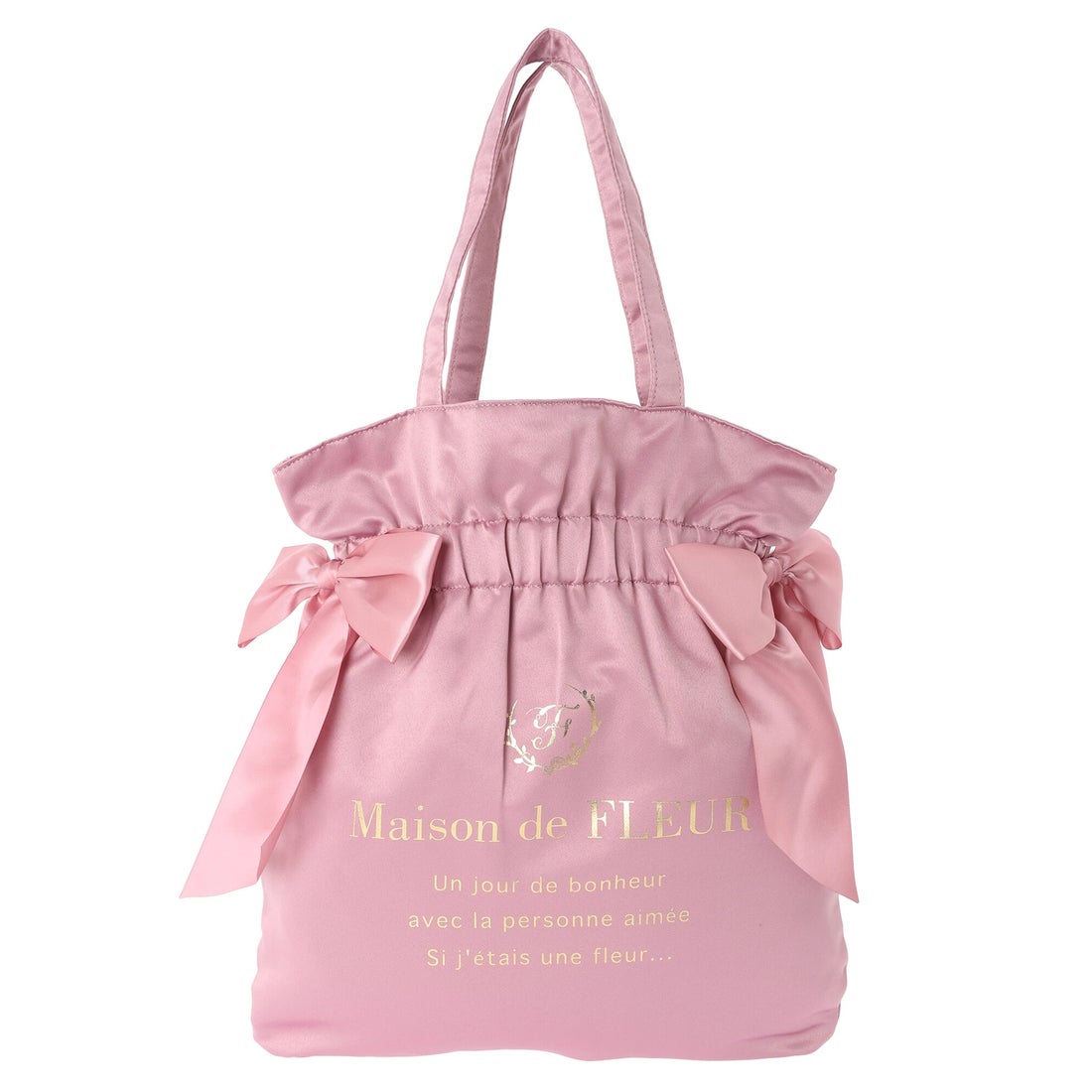 メゾン ド フルール Maison de FLEUR ダブルリボンギャザートート
