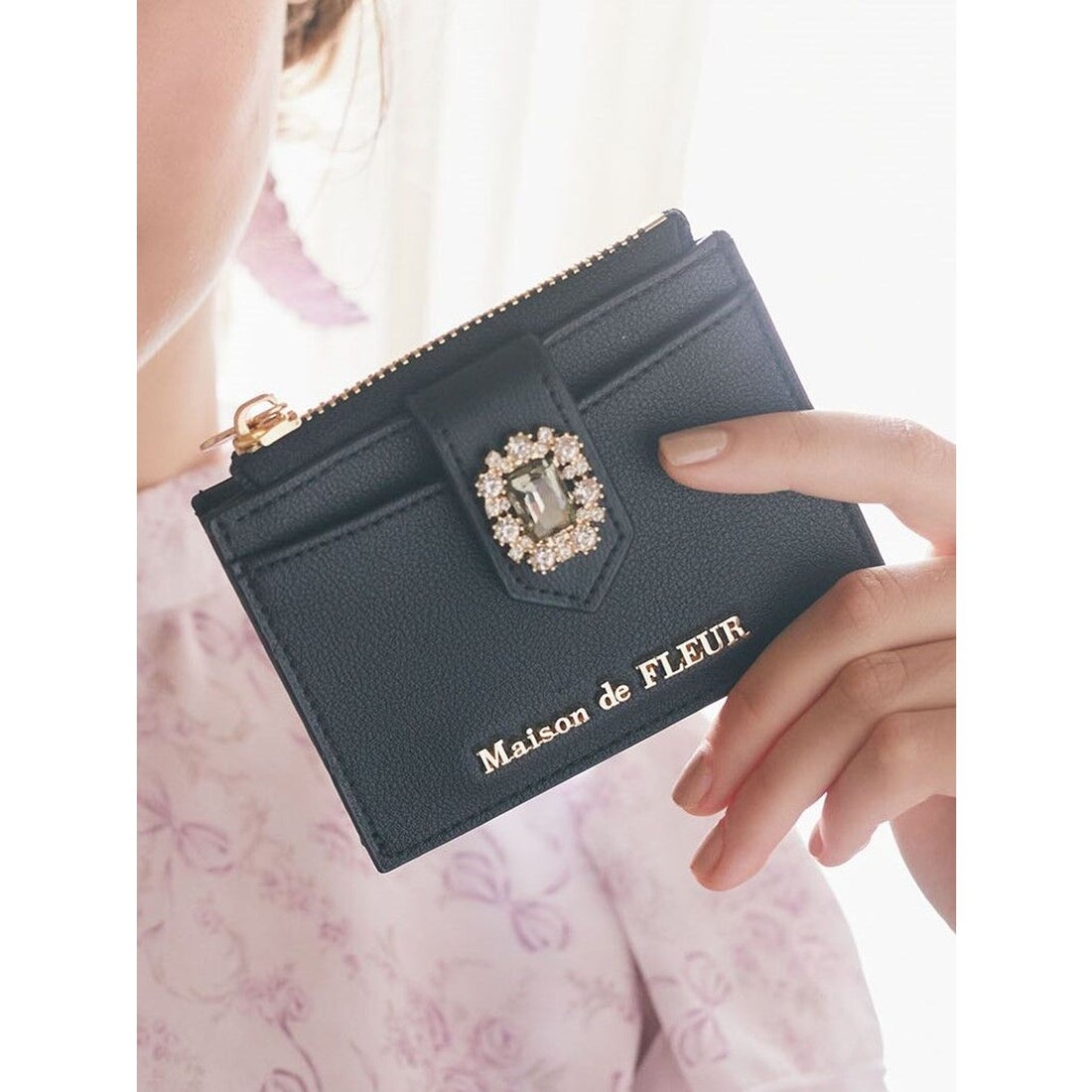 メゾン ド フルール Maison de FLEUR バイカラービジューフラグメント 