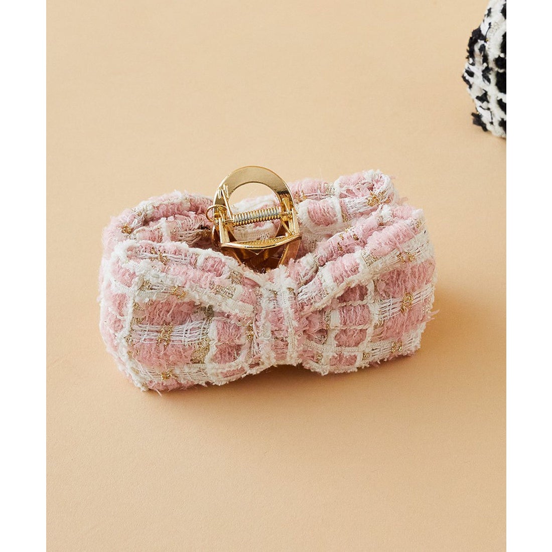 メゾン ド フルール Maison de FLEUR 思い出のリボンクリップ(ツイード