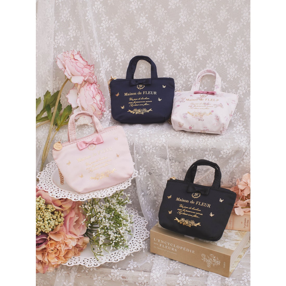 メゾン ド フルール Maison de FLEUR ミニトートバッグチャーム 