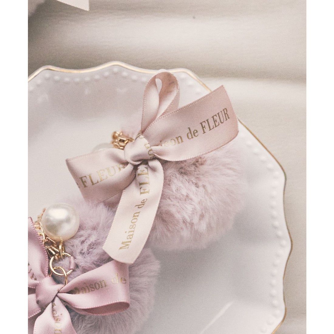 メゾン ド フルール Maison de FLEUR メモリアルファーパールリボン