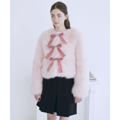 メゾン ド フルール Maison de FLEUR フェイクファージャケット （ピンク）｜詳細画像