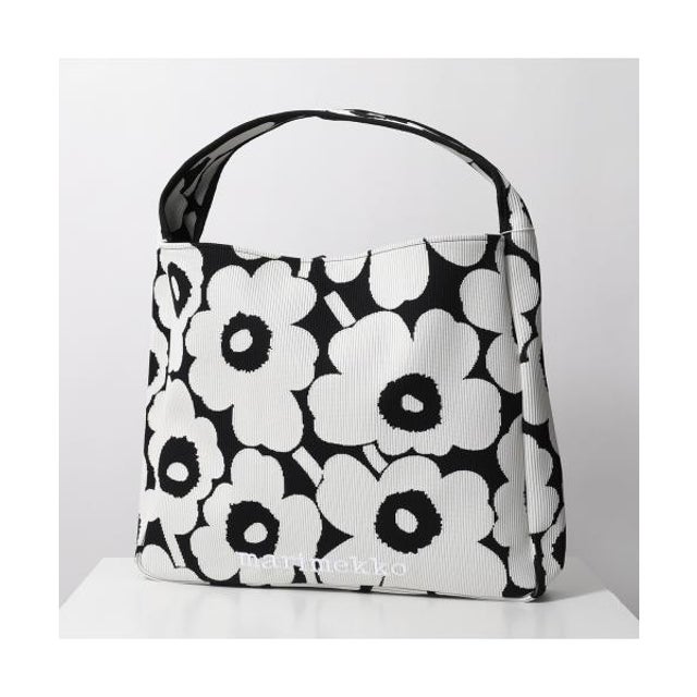 トートバッグ Knitted Bag Large Unikko 094143 （911/ホワイト×ブラック）