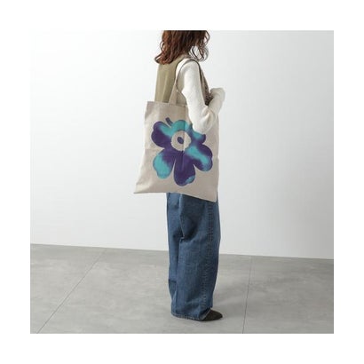 marimekko トートバッグ VANKKA AKVARELLI UNIKKO PLCMT 094598 （850/アイボリー×パープル）｜詳細画像