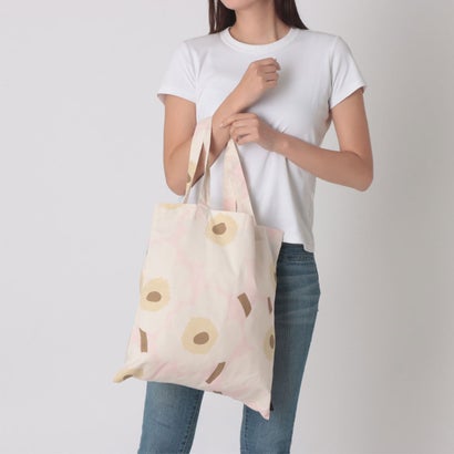 PIENI UNIKKO BAG 43X44cm エコバッグ トートバッグ （PINK/OFF WHITE/SAND）｜詳細画像
