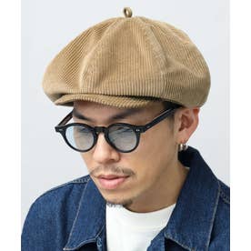 キャスケット ハンチング 日本製 ベレー帽 キャスベレー （ベージュ-B(太畝コーデュロイ素材)）