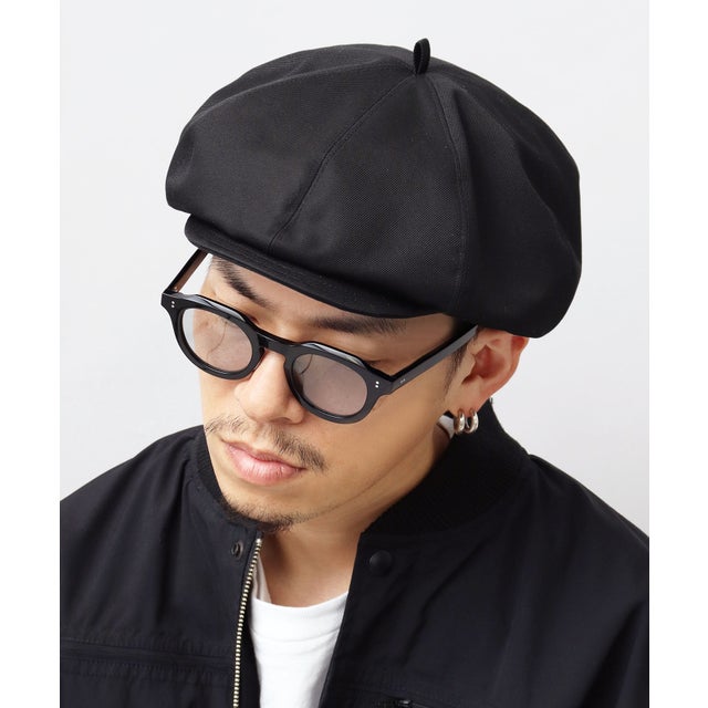 
                    キャスケット ハンチング 日本製 ベレー帽 キャスベレー （ブラック-A(高密度ツイル素材)）