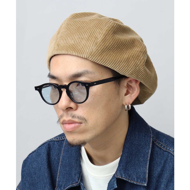
                    ベレー帽 日本製 8枚パネル ボリューム パネルベレー （ベージュ-B(太畝コーデュロイ素材)）