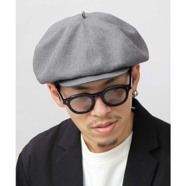 
                    キャスケット ハンチング 日本製 ベレー帽 キャスベレー （グレー(ホップサック素材)）