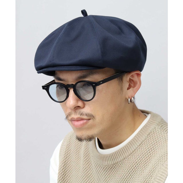 
                    キャスケット ハンチング 日本製 ベレー帽 キャスベレー （ネイビー-A(高密度ツイル素材)）