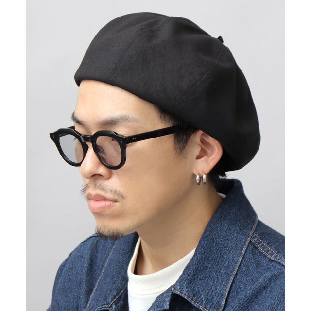 
                    ベレー帽 日本製 8枚パネル ボリューム パネルベレー （ブラック(ホップサック素材)）