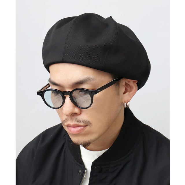 
                    ベレー帽 日本製 8枚パネル ボリューム パネルベレー （ブラック-A(高密度ツイル素材)）