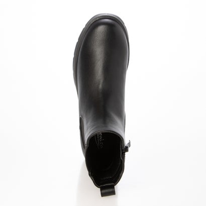 Realta(レアルタ)5.5cmヒール高グリップ防滑ソールサイドゴアショートブーツ （ブラック・PU）｜詳細画像