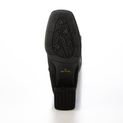 マフモフ Mafmof Mafmof(マフモフ)7.5cmヒール厚底プラットフォームストレッチスエードサイハイブーツ （ブラック・スエード）｜詳細画像