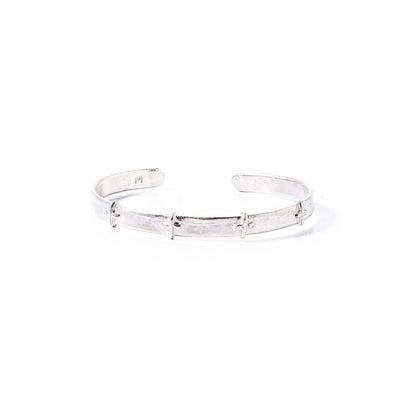 thin silver stitched cross silver bangle （Silver）｜詳細画像