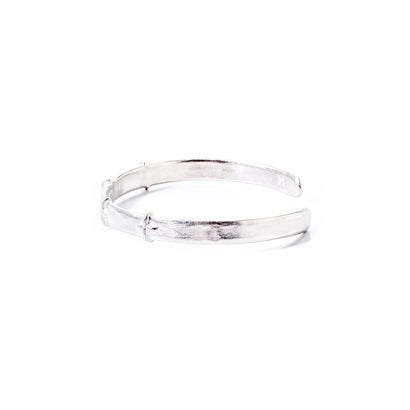 thin silver stitched cross silver bangle （Silver）｜詳細画像