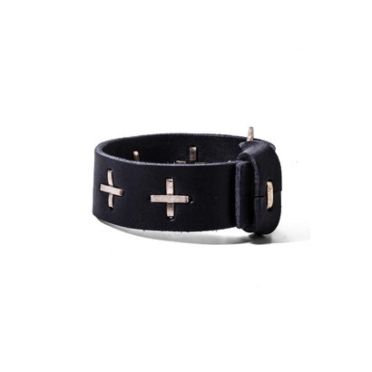 big silver + wristband （Black）｜詳細画像