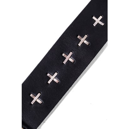 extra wide cross studded wrist band （Black）｜詳細画像