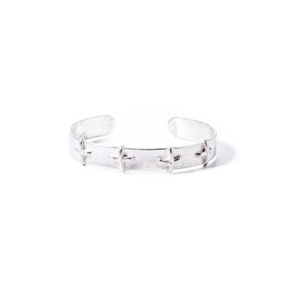 silver stitched cross bracelet （Silver）｜詳細画像