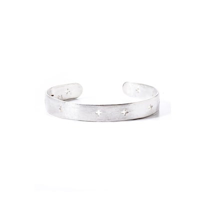 cross punched silver bracelet （Silver）｜詳細画像