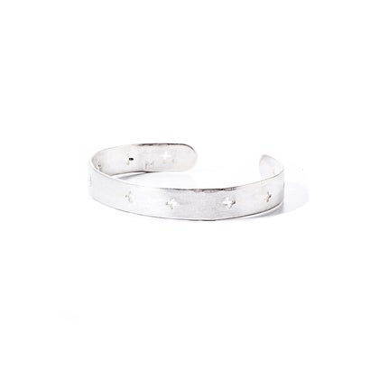 cross punched silver bracelet （Silver）｜詳細画像