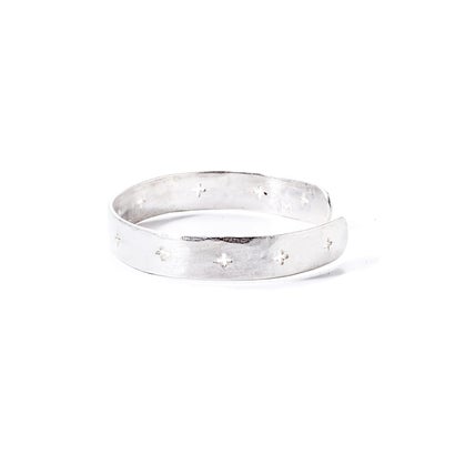 cross punched silver bracelet （Silver）｜詳細画像
