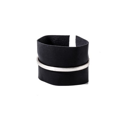 silver/leather cuff （Silver）｜詳細画像