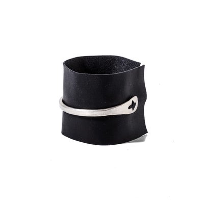 silver/leather cuff （Silver）｜詳細画像