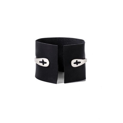 silver/leather cuff （Silver）｜詳細画像