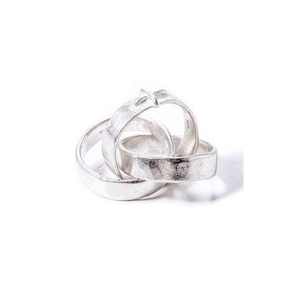 triple ring w/stitched cross （Silver）｜詳細画像