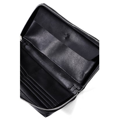 zipped extra large wallet （Black）｜詳細画像
