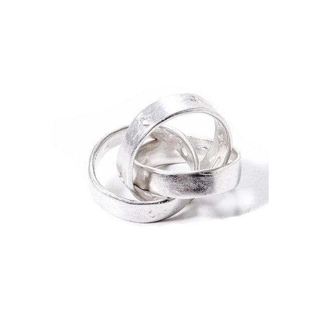 triple ring w/carved crosses （Silver）