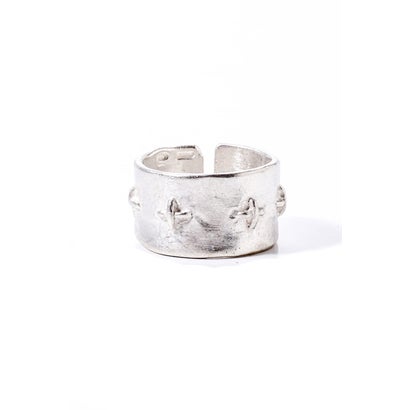 thick silver stitched multiple cross ring （Silver）｜詳細画像