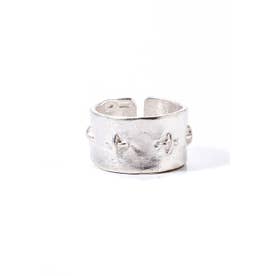 thick silver stitched multiple cross ring （Silver）