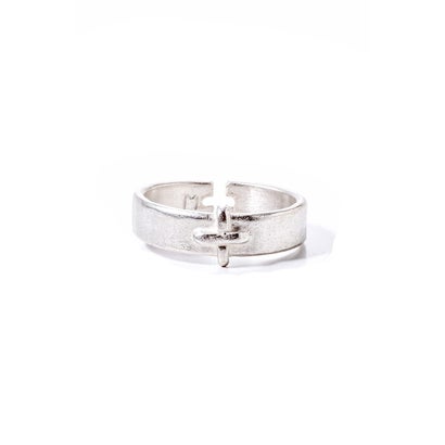 silver stitched cross ring （Silver）｜詳細画像