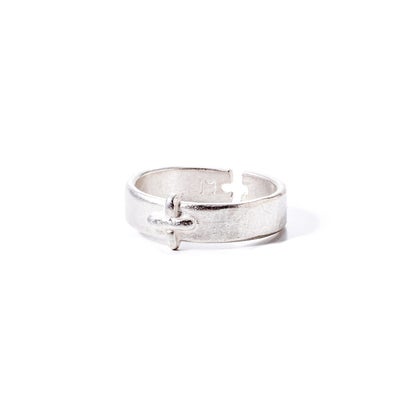silver stitched cross ring （Silver）｜詳細画像