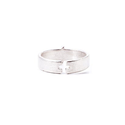 silver stitched cross ring （Silver）｜詳細画像