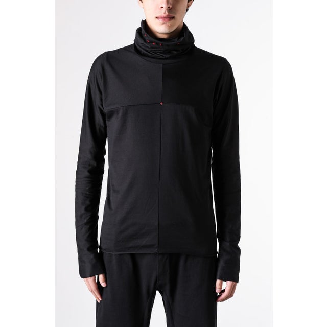 one piece turtle/mask neck t-shirt （BLACK）