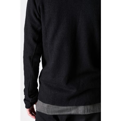 zipped tall collar shirt （BLACK）｜詳細画像