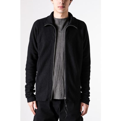 zipped tall collar shirt （BLACK）｜詳細画像