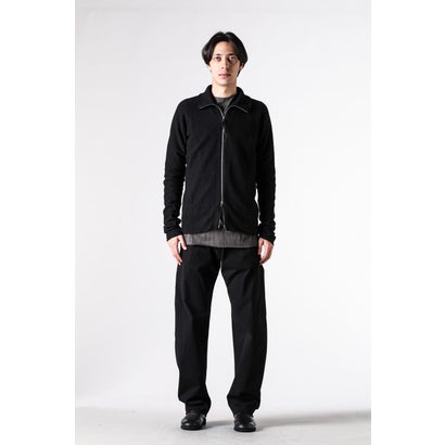 zipped tall collar shirt （BLACK）｜詳細画像